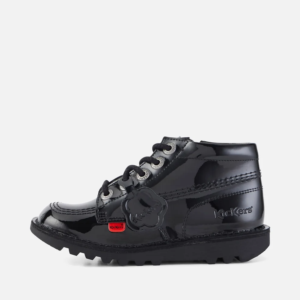 Kickers Junior Kick Hi Patent Leather Zip Boots - Black Image 1