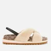 Coach Women's Tally Shearling Sandals - Natural - Image 1