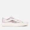 Vans Women's Cracked Leather Old Skool Trainers - Rose Gold/Blanc De Blanc - Image 1
