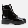 MICHAEL Michael Kors Women's Stark Patent Leather Lace Up Boots - Black - Image 1