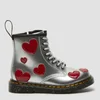 Dr. Martens Toddlers' 1460 Patent Lamper Lace Up Boots - Silver Metallic+Bright Red Patent Lamper+Cosmic Glitter Toddlers - Image 1