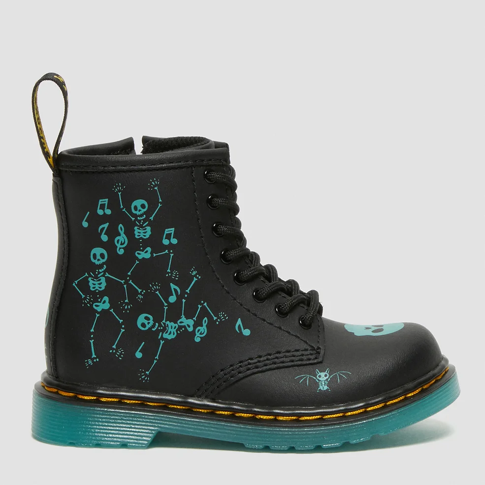 Dr. Martens Toddlers' 1460 Lace Up Boots - Black Skelly Print Hydro Toddlers Image 1