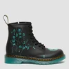 Dr. Martens Kids' 1460 Lace Up Boots - Black Skelly Print Hydro - Image 1