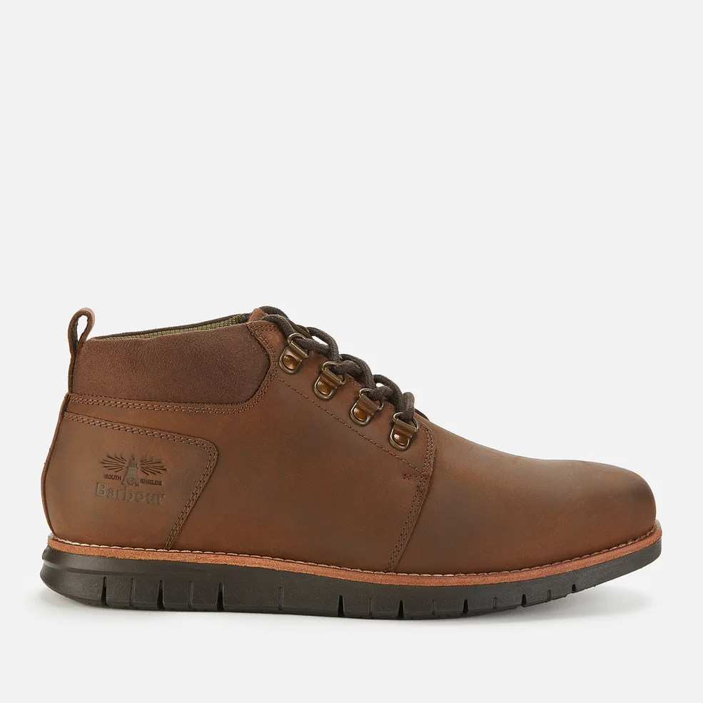 Barbour Men's Albemarle Leather Chukka Boots - Dark Brown Image 1