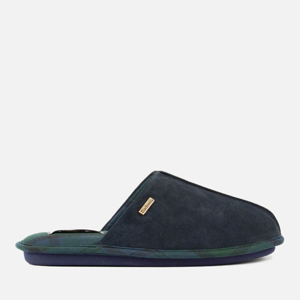 Barbour Men's Foley Suede Slippers - Navy Image 1