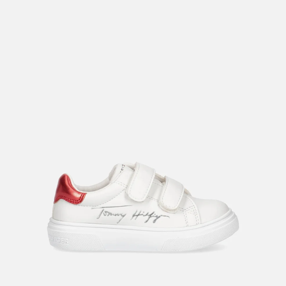 Tommy Hilfiger Kids' Low Cut Signature Faux Leather Velcro® Trainers Image 1