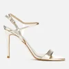 Guess Women's Kabelle Leather Heeled Sandals - Platino - Image 1