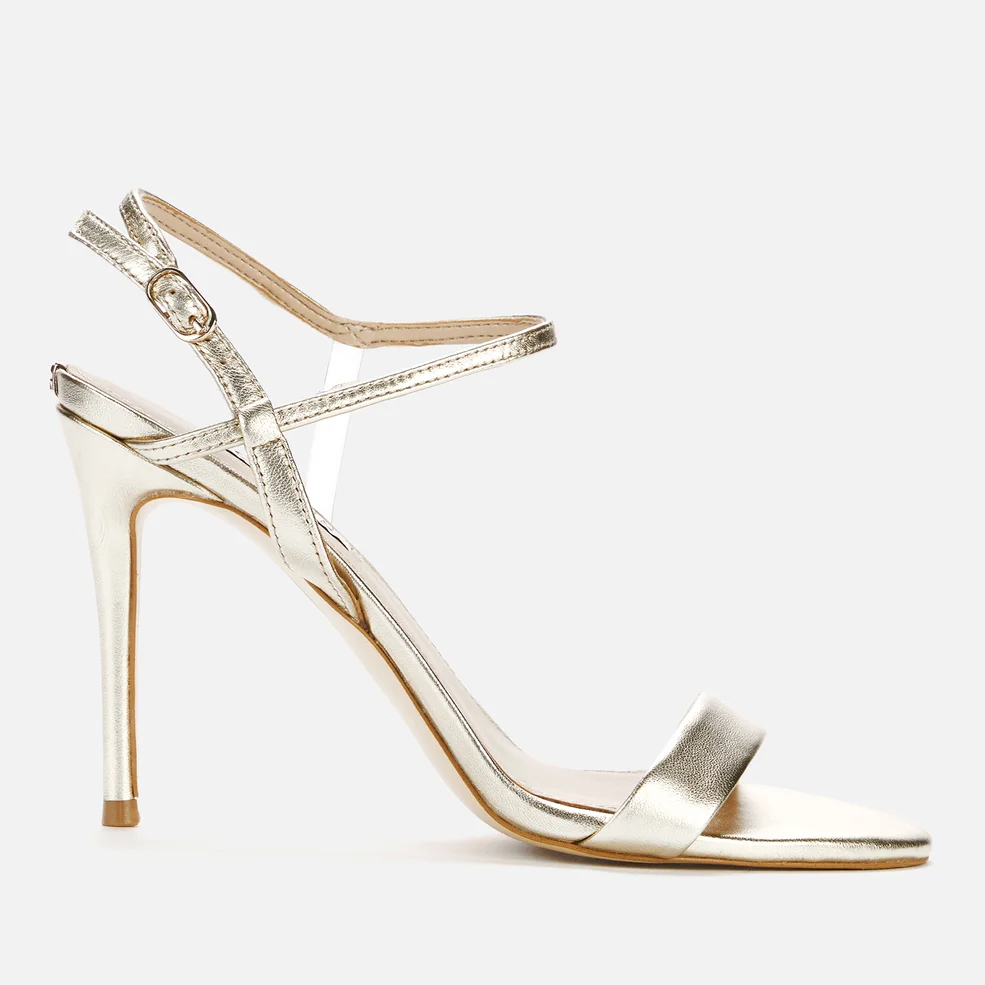 Guess Women's Kabelle Leather Heeled Sandals - Platino Image 1