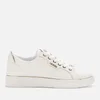Guess Women's Betea Leather Low Top Trainers - White/Brown - Image 1