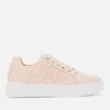 Guess Women's Ivee Leather Flatform Trainers - Pink - Image 1