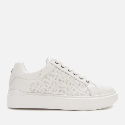 Guess Women's Ivee Leather Flatform Trainers - White