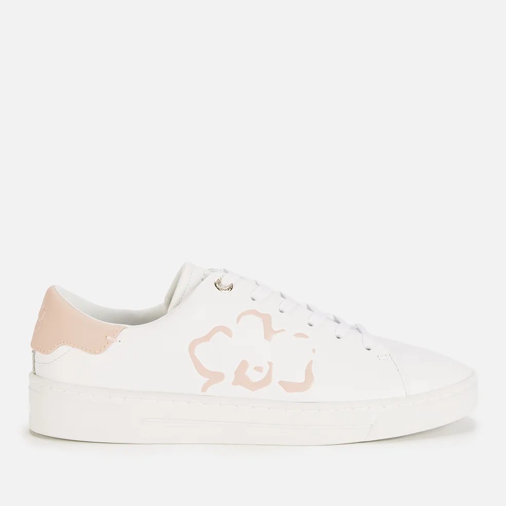 Ted Baker Women's Tarliah Leather Cupsole Trainers - White/Pink Image 1