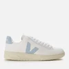 Veja Women's V-12 Leather Trainers - Extra White/Steel - Image 1