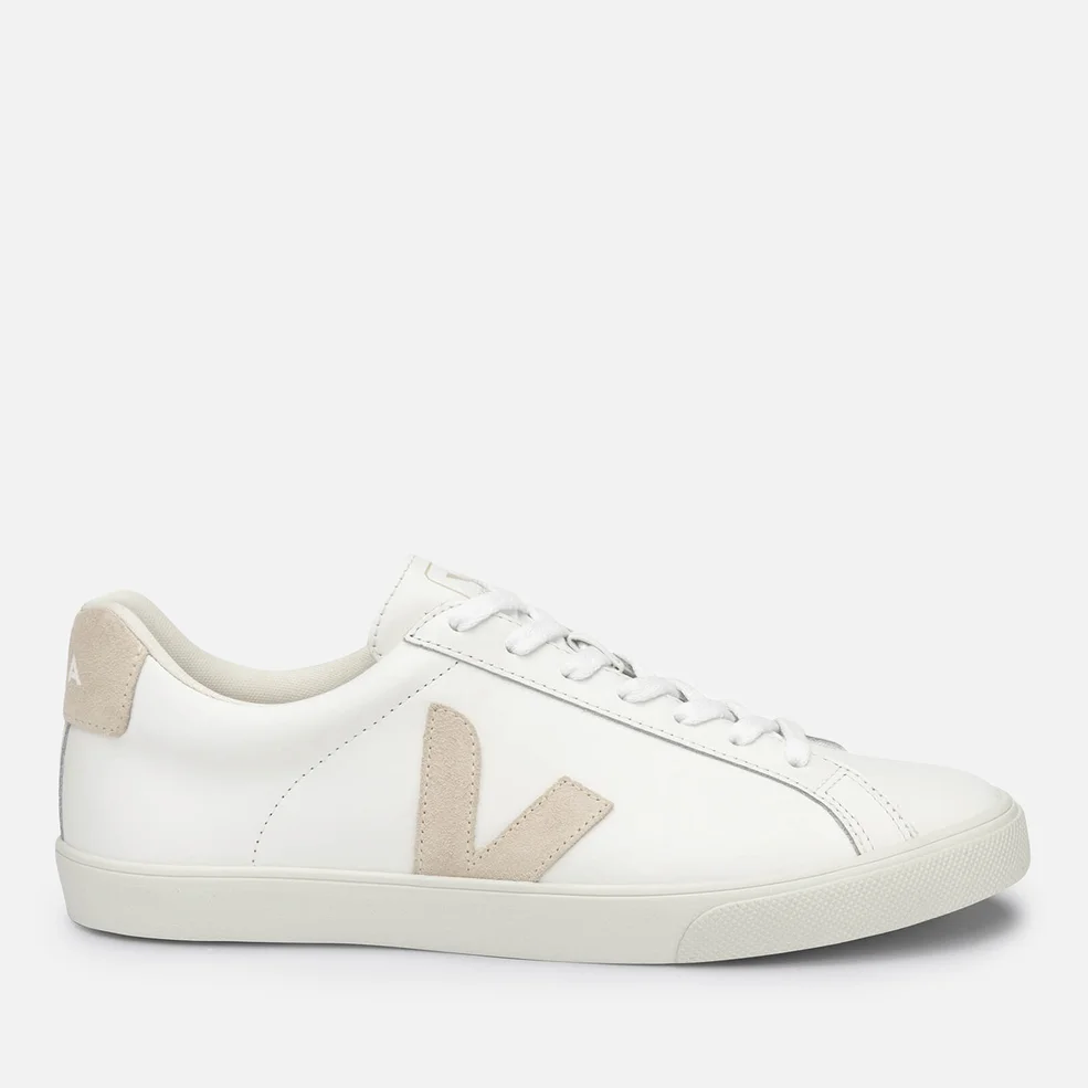 Veja Women's Esplar Leather Low Top Trainers - Extra White/Sable Image 1