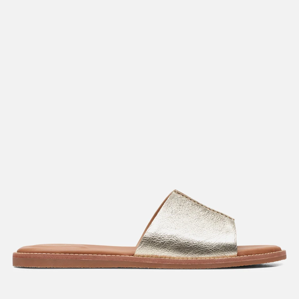 Clarks Women's Karsea Leather Mules - Champagne Image 1