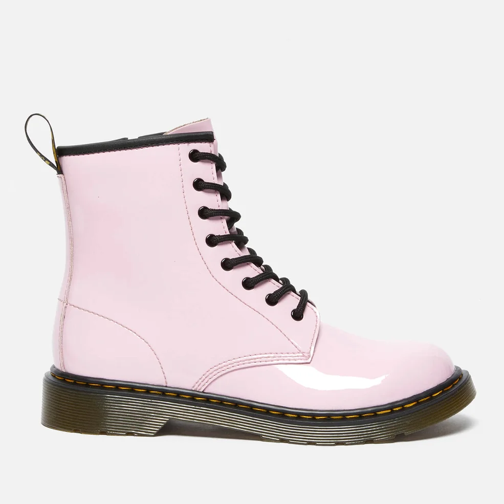 Dr. Martens Youth 1460 Patent Lamper Boots - Pale Pink Image 1