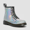 Dr. Martens Kids' 1460 J Iridescent Reptile Boots - Silver - Image 1