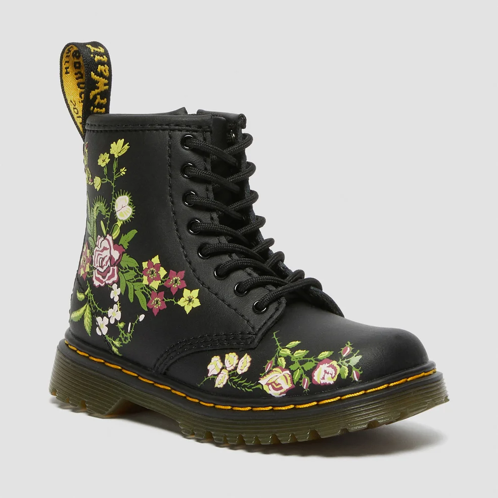 Dr. Martens Toddlers' 1460 Hydro Lace Boots - Black Bloom Image 1