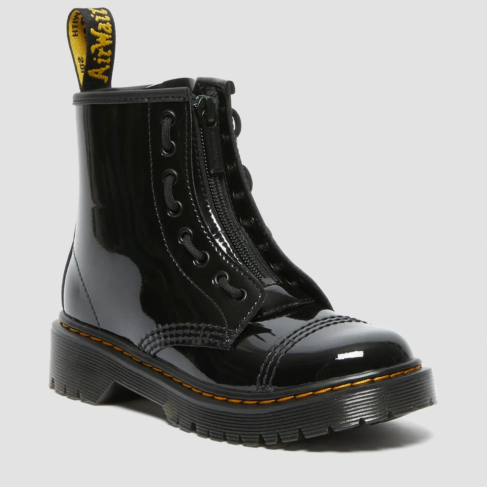 Dr. Martens Kids' Sinclair Bex Patent Lamper Boots - Black Image 1