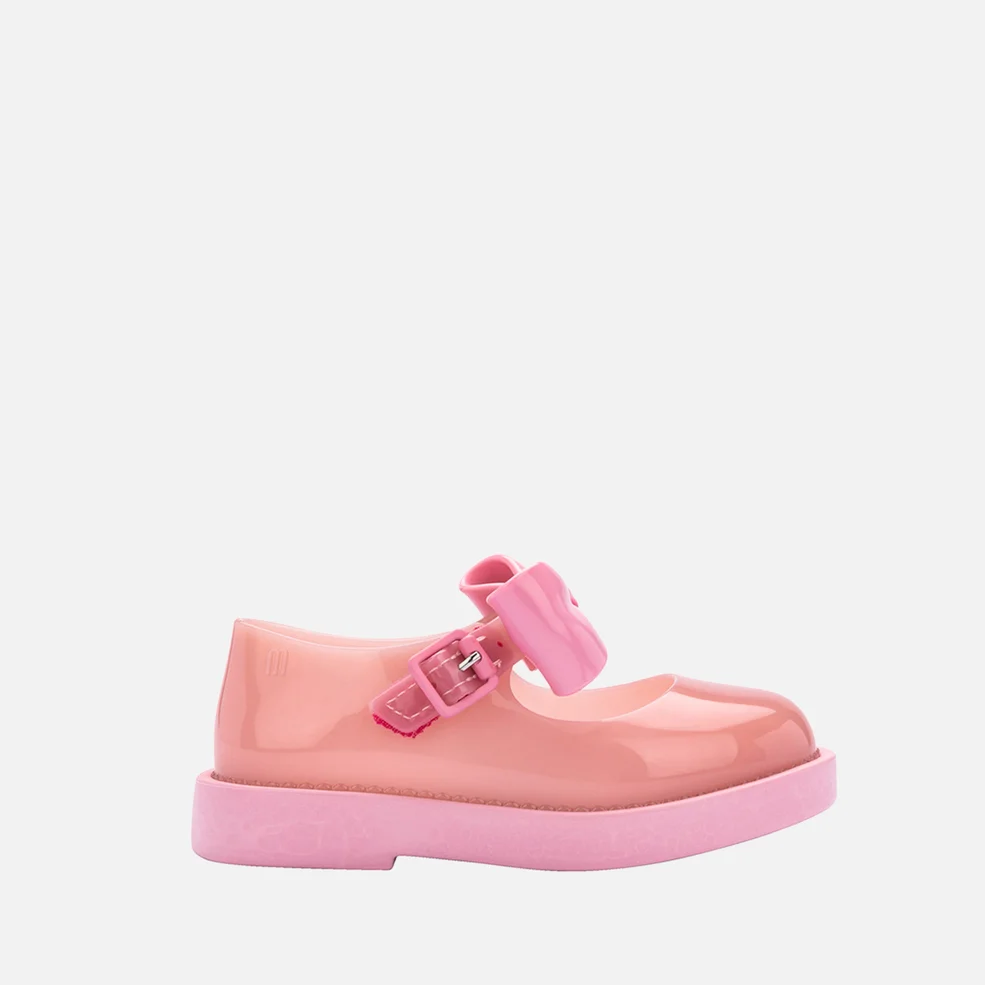 Mini Melissa Girls' Lola Bow Ballet Flat Sandals - Pink Image 1