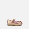 Mini Melissa Girls' Sweet Love Lace Ballet Flat Sandals - Pink - Image 1