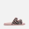Mini Melissa Girls' Wide Print Slide Sandals - Blush Animal - Image 1
