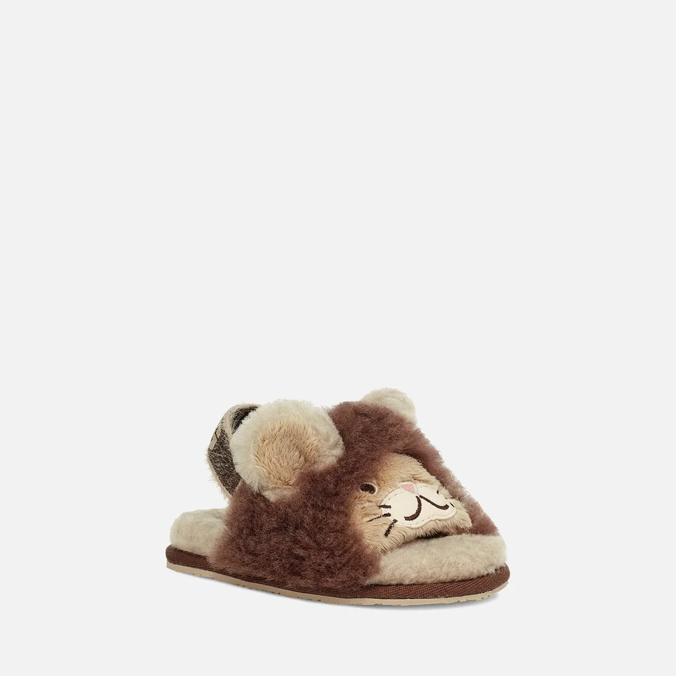 UGG Toddlers' Fluff Yeah Slide Lion Stuffie Slippers - Sand Image 1