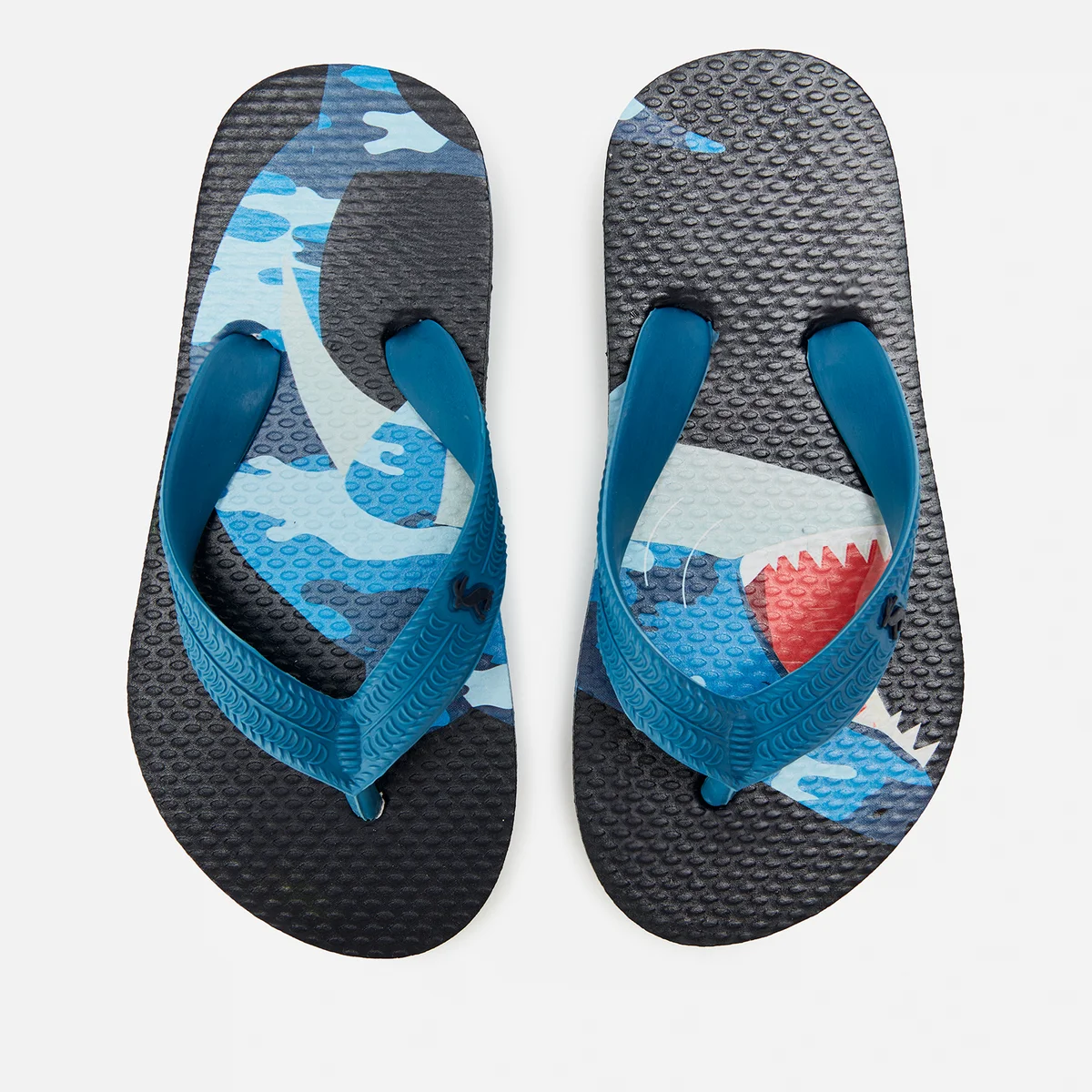 Joules Kids' Lightweight Summer Sandals - Camo Sharks Image 1