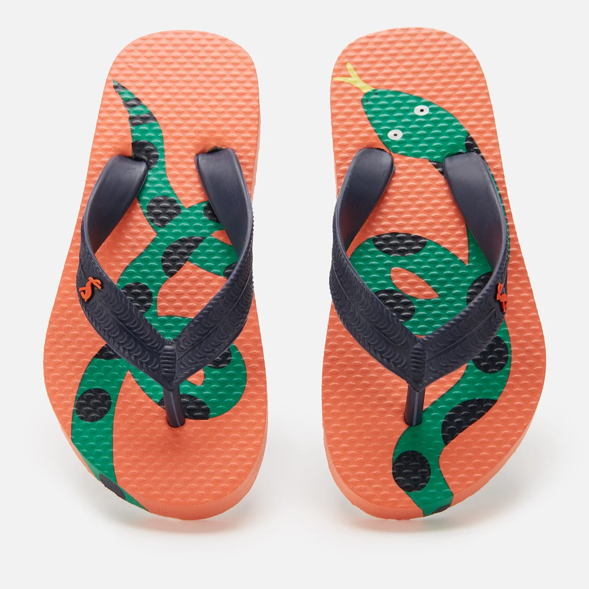 Joules Kids' Lightweight Summer Sandals - Orange Snake Image 1