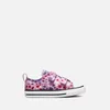 Converse Toddlers' Chuck Taylor All Star 2V Paper Floral Print Trainers - Beyond Pink/Washed Indigo - Image 1
