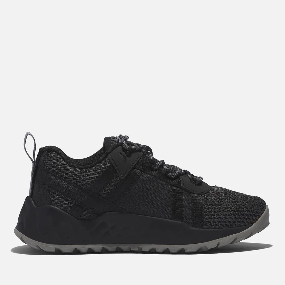 Timberland Youth Solar Wave LT Low Trainers - Black Mesh Image 1