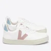 Veja Kids' V-10 Lace Trainers - White Babe Steel - Image 1