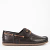 Barbour Men's Capstan Leather Boat Shoes - Dark Brown - Image 1