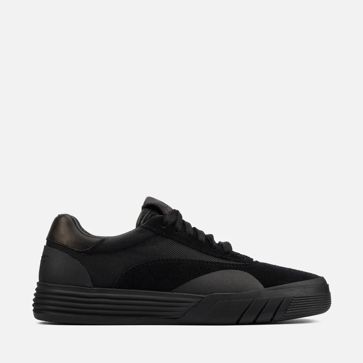 Clarks Youth Cica Trainers - Black Suede Image 1