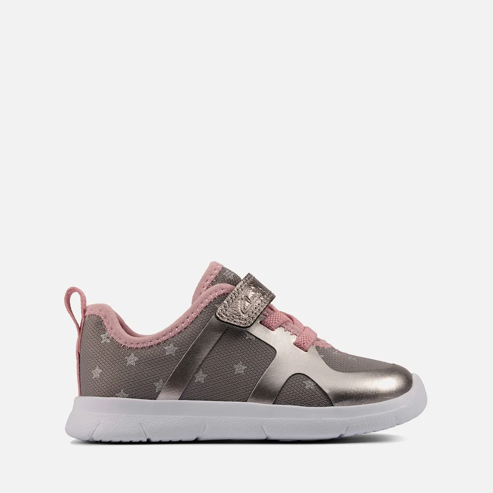 Clarks Toddler Ath Flux Trainers - Pewter Image 1