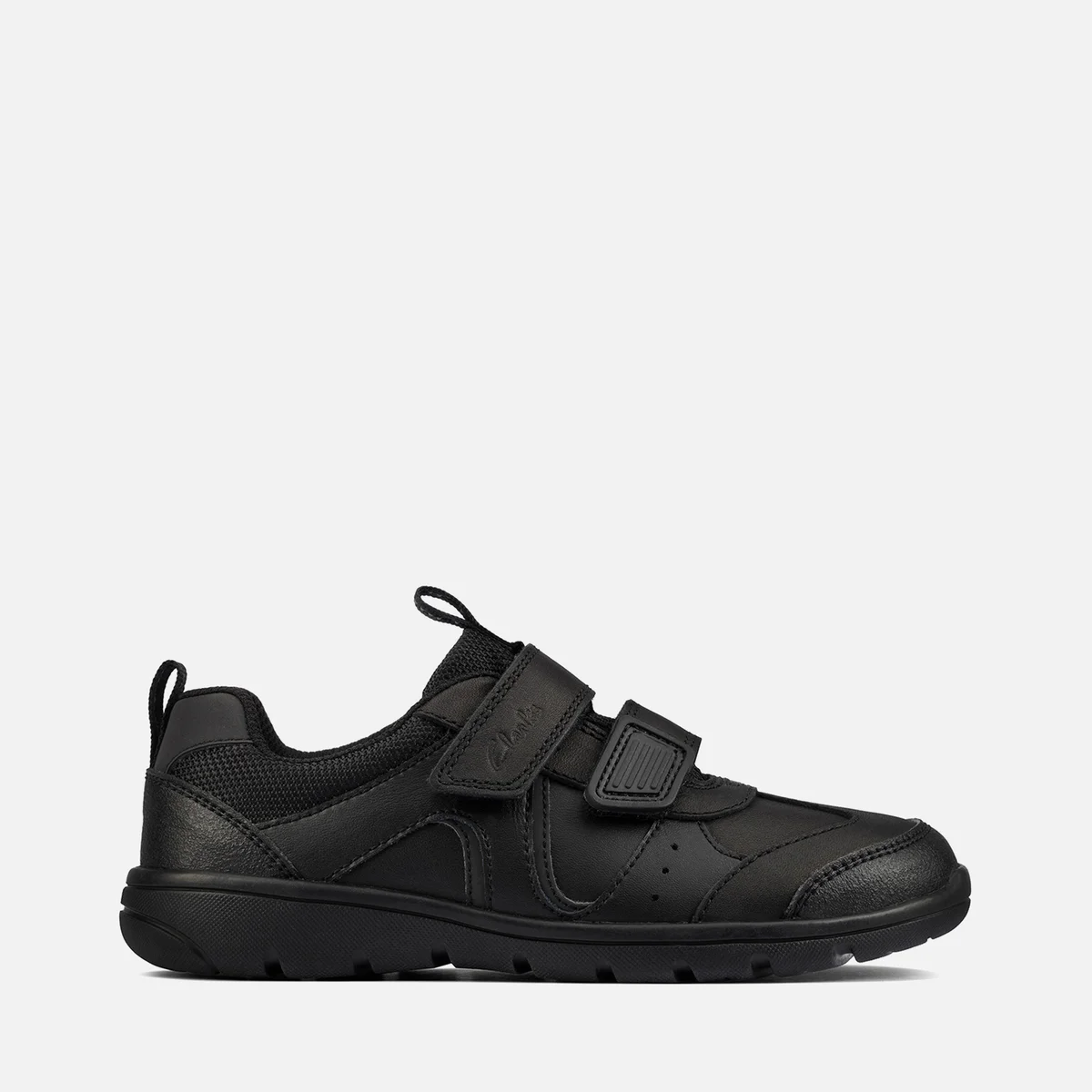 Clarks Kids' Scooter Run School Shoes - Black Leather Image 1