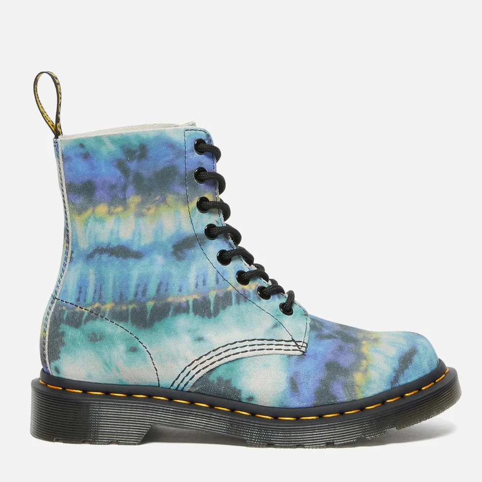 Dr. Martens Women's 1460 Pascal Summer Tie Dye Suede 8-Eye Boots - Blue Image 1