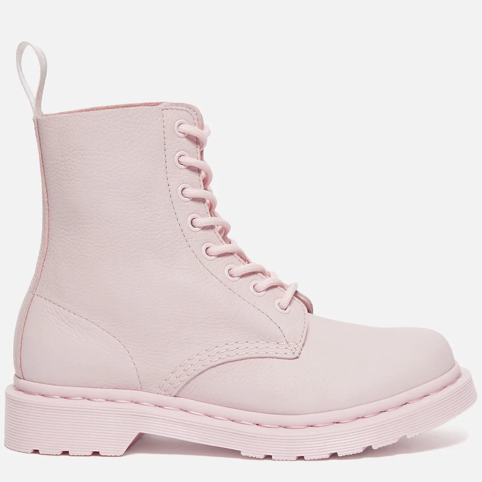 Dr. Martens Women's 1460 Pascal Mono Virginia Leather 8-Eye Boots - Chalk Pink Image 1