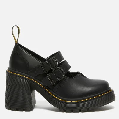 Dr. Martens Women's Eviee Leather Mary-Jane Heels - Black 