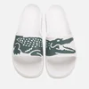 Lacoste Men's Croco 2.0 0721 2 Slide Sandals - White/Dark Green - Image 1