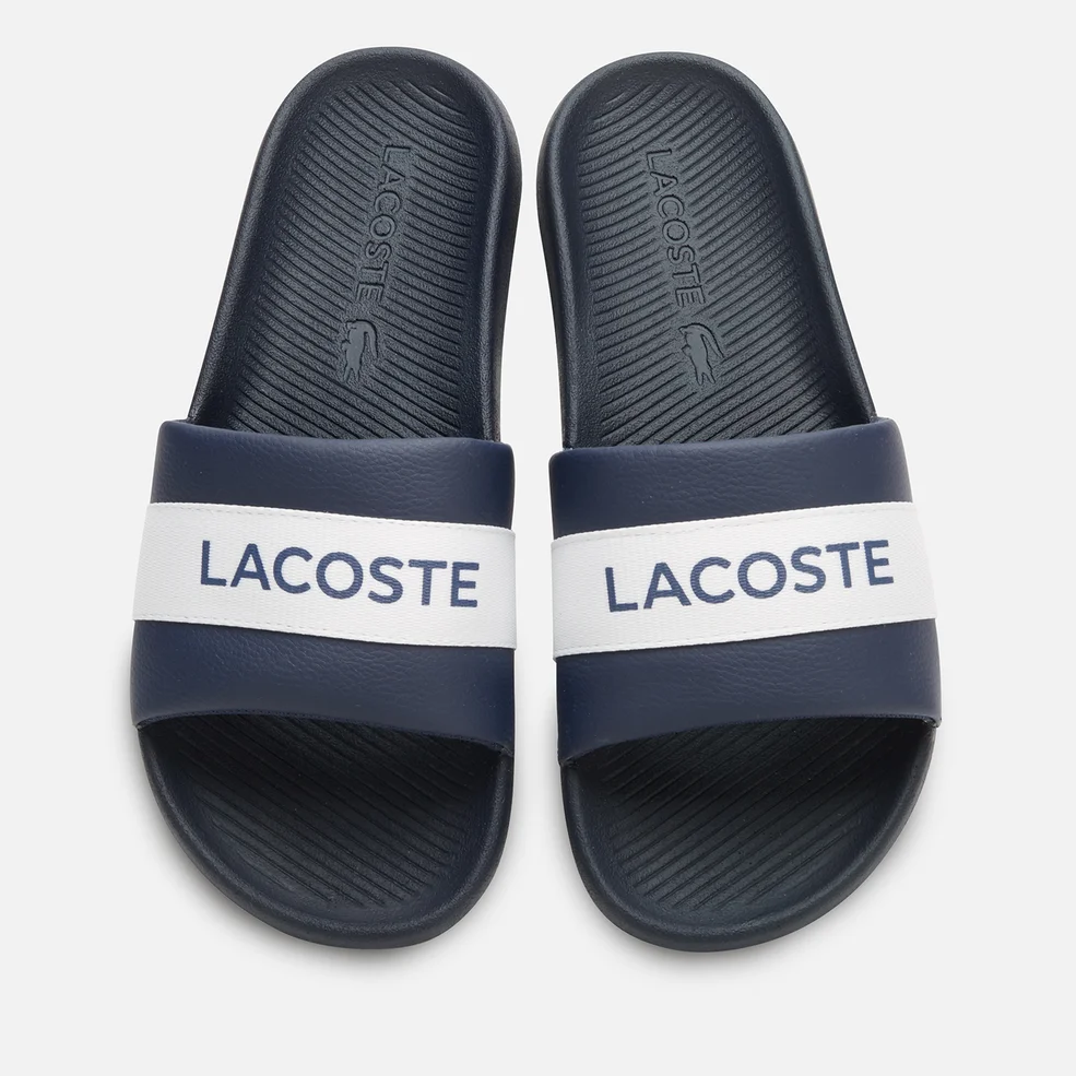 Lacoste Men's Croco Slide 0721 1 Sandals - Navy/White Image 1