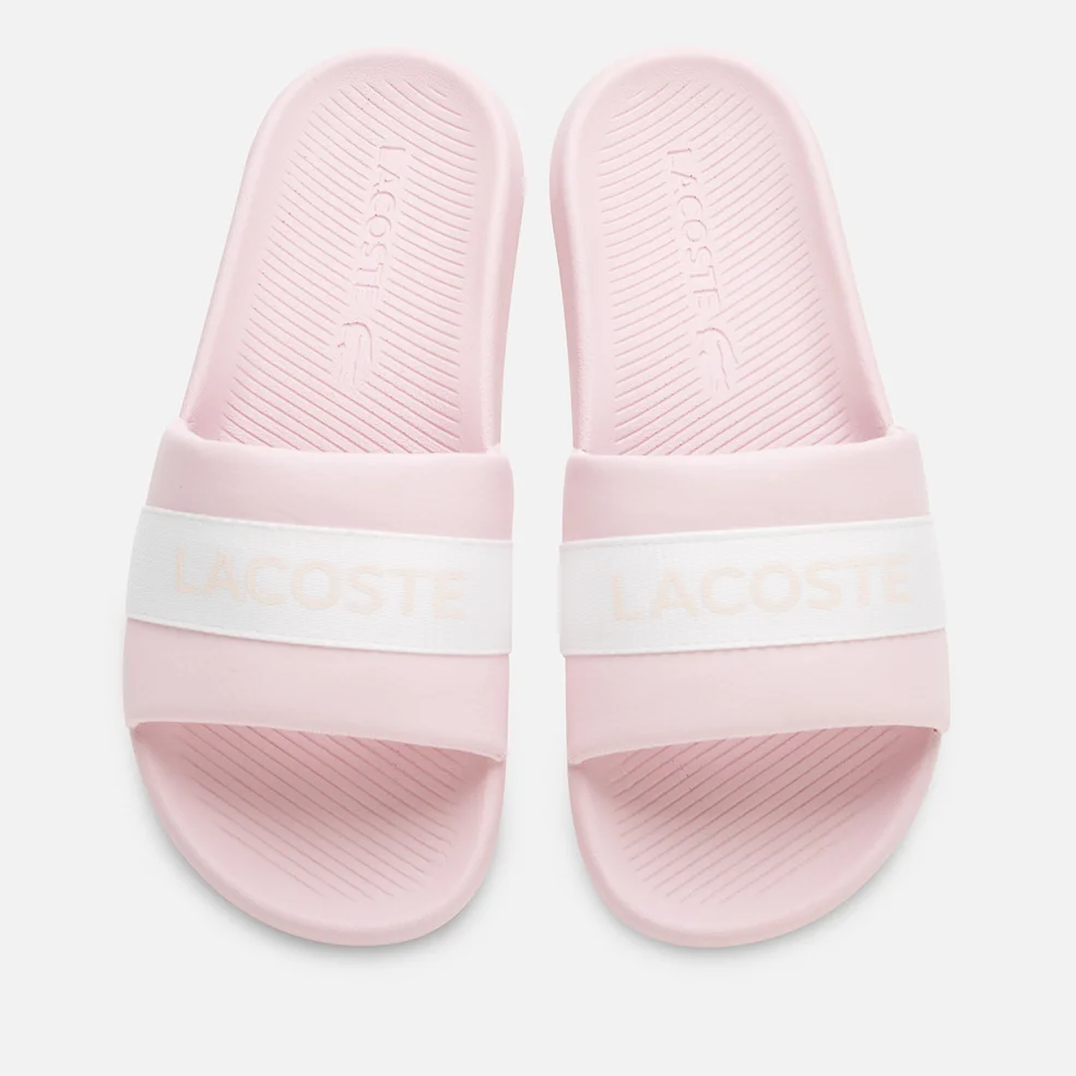 Lacoste Women's Croco Slide 0722 1 Sandals - Light Pink/White Image 1