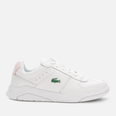 Lacoste Women's Game Advance 0722 1 Nubuck Tennis Style Trainers - White/Light Pink