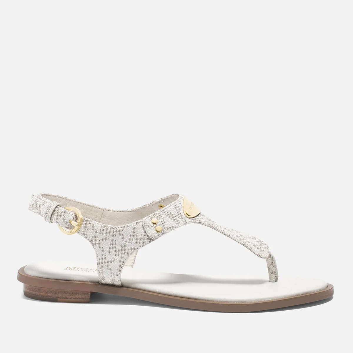 MICHAEL Michael Kors Women's MK Plate Toe-Post Sandals - Vanilla Image 1