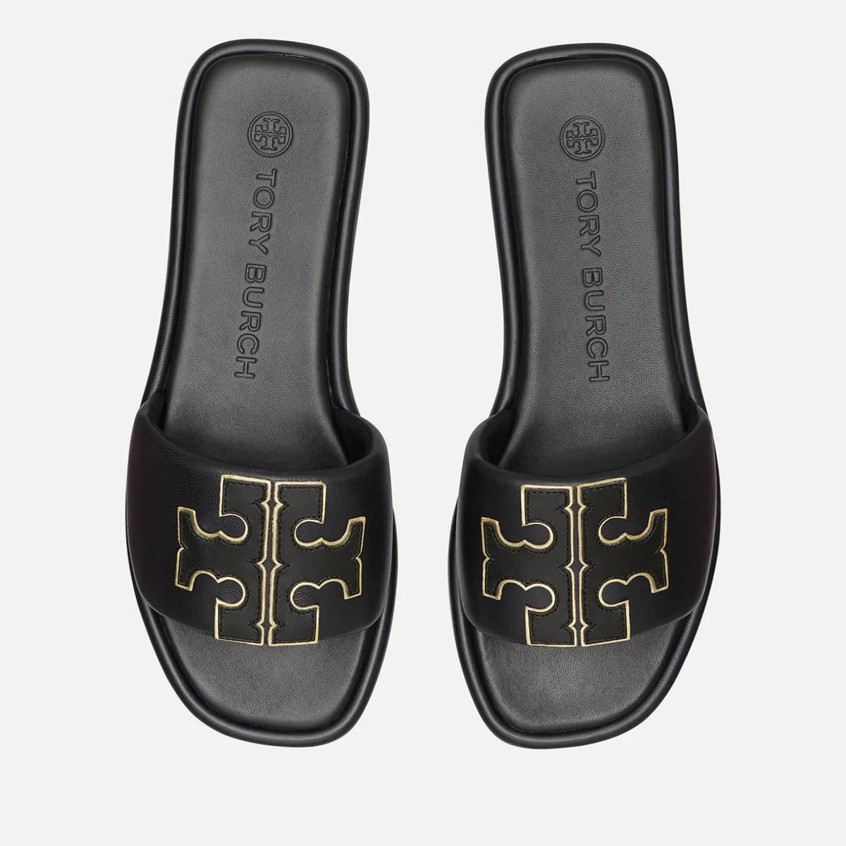 Tory Burch Women's Double T Sport Slide Sandals - Black Image 1