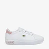 Lacoste Infant Powercourt 0721 Trainers - White/Pink - Image 1