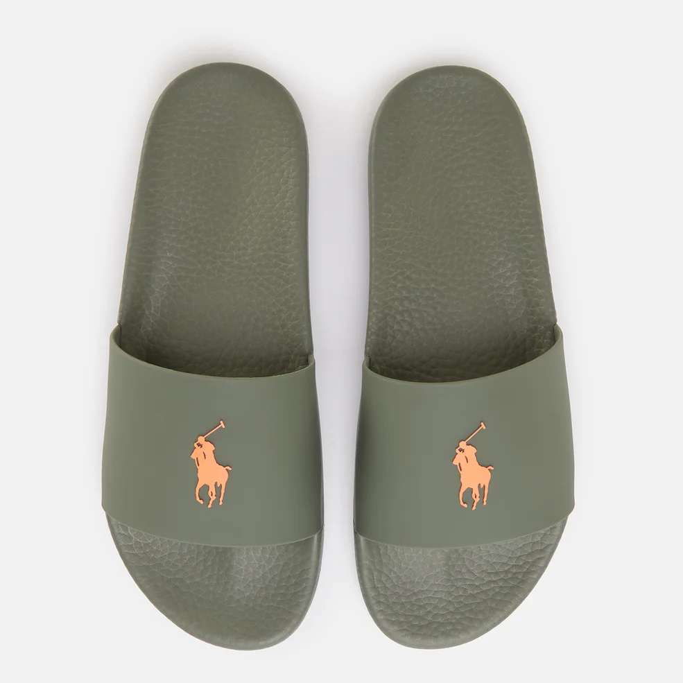 Polo Ralph Lauren Men's Pp Slide Sandals - Army Olive/Sailing Orange PP Image 1