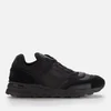 Polo Ralph Lauren Men's Trackster 200 Leather/Mesh Running Style Trainers - Black/Black - Image 1