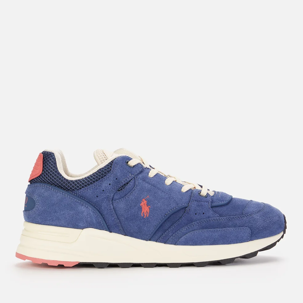 Polo Ralph Lauren Men's Trackster 200 Suede Running Style Trainers - Light Navy Image 1