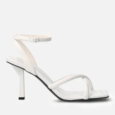 Guess Women's Dezza Leather Heeled Sandals - White